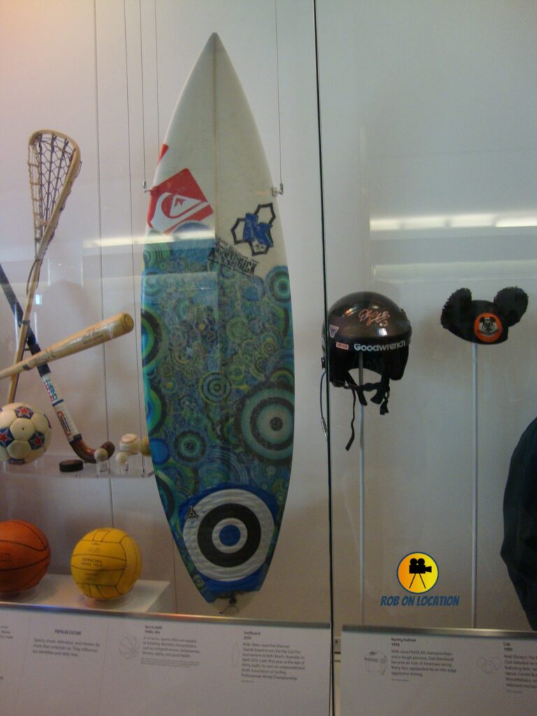 Kelly Slater's surfboard at the Smithsonian